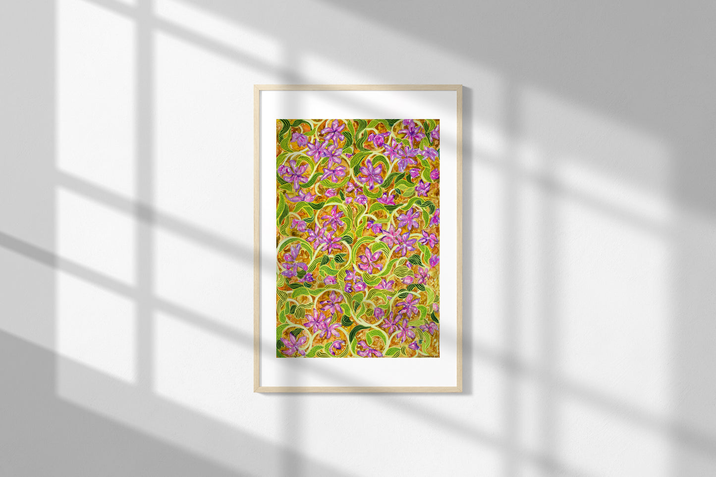 "Rhythm in Yellow/Violet" giclée print