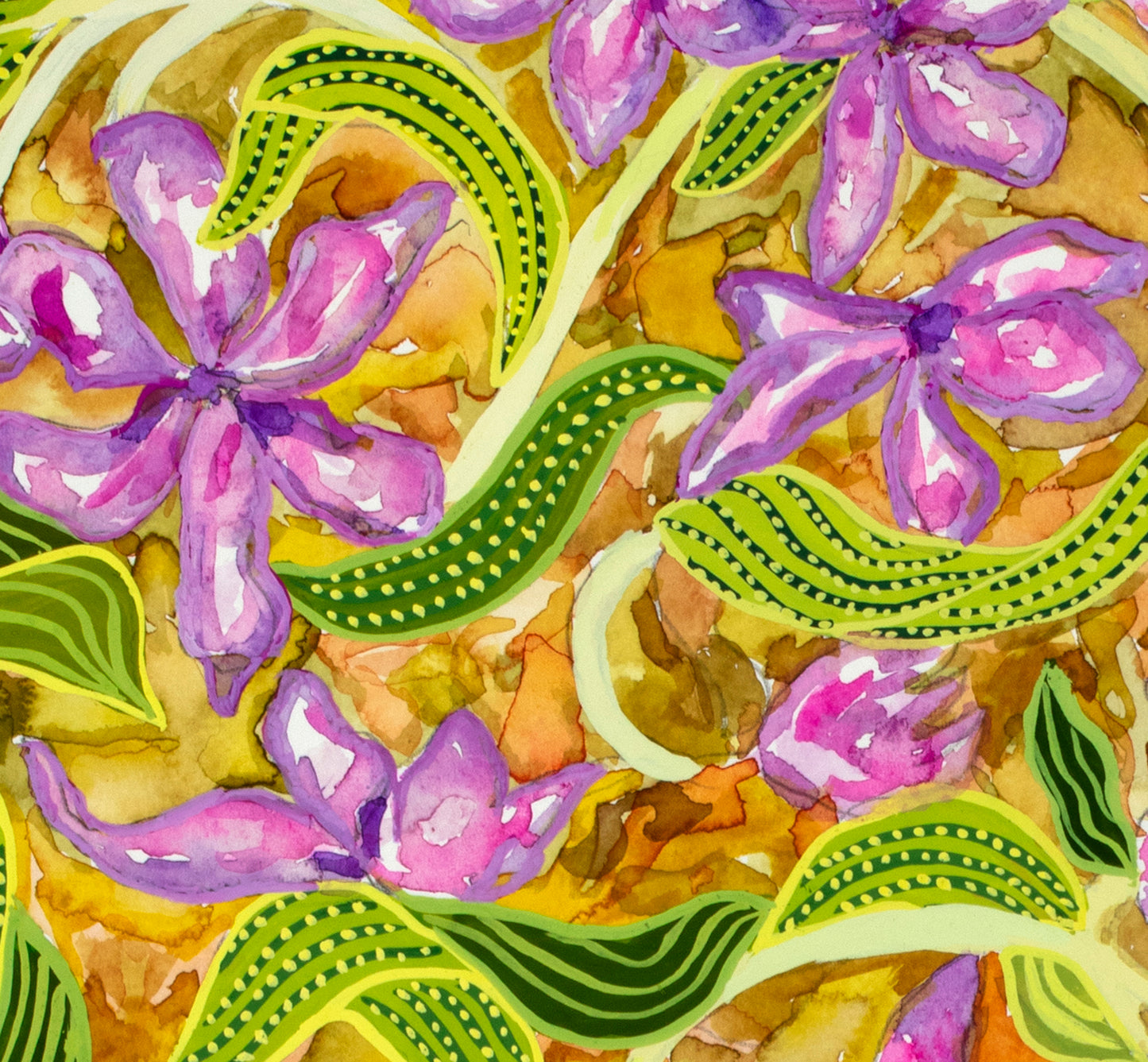 "Rhythm in Yellow/Violet" giclée print