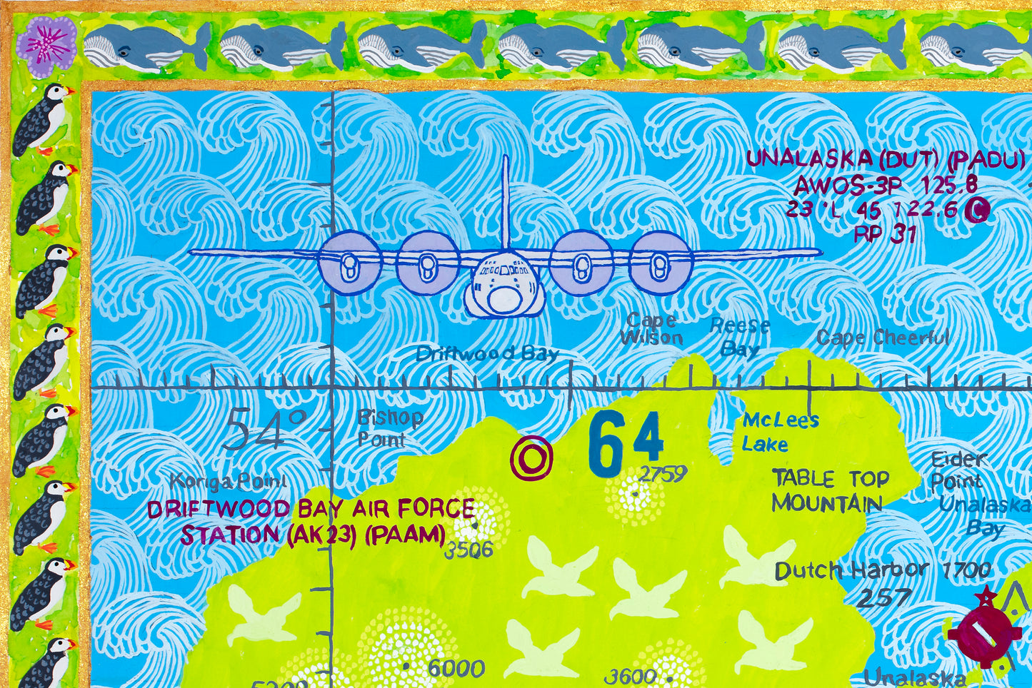 "Unalaska Map" giclée print