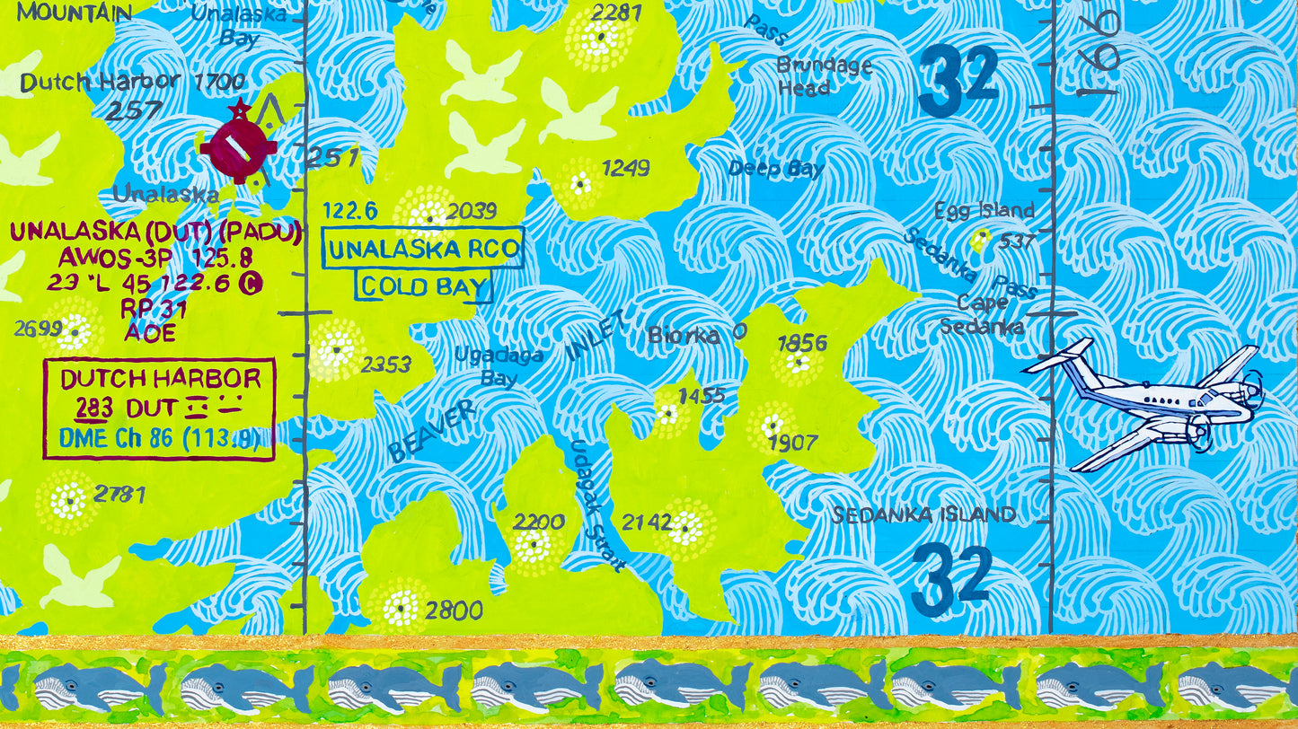 "Unalaska Map" giclée print