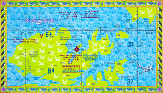 "Unalaska Map" giclée print