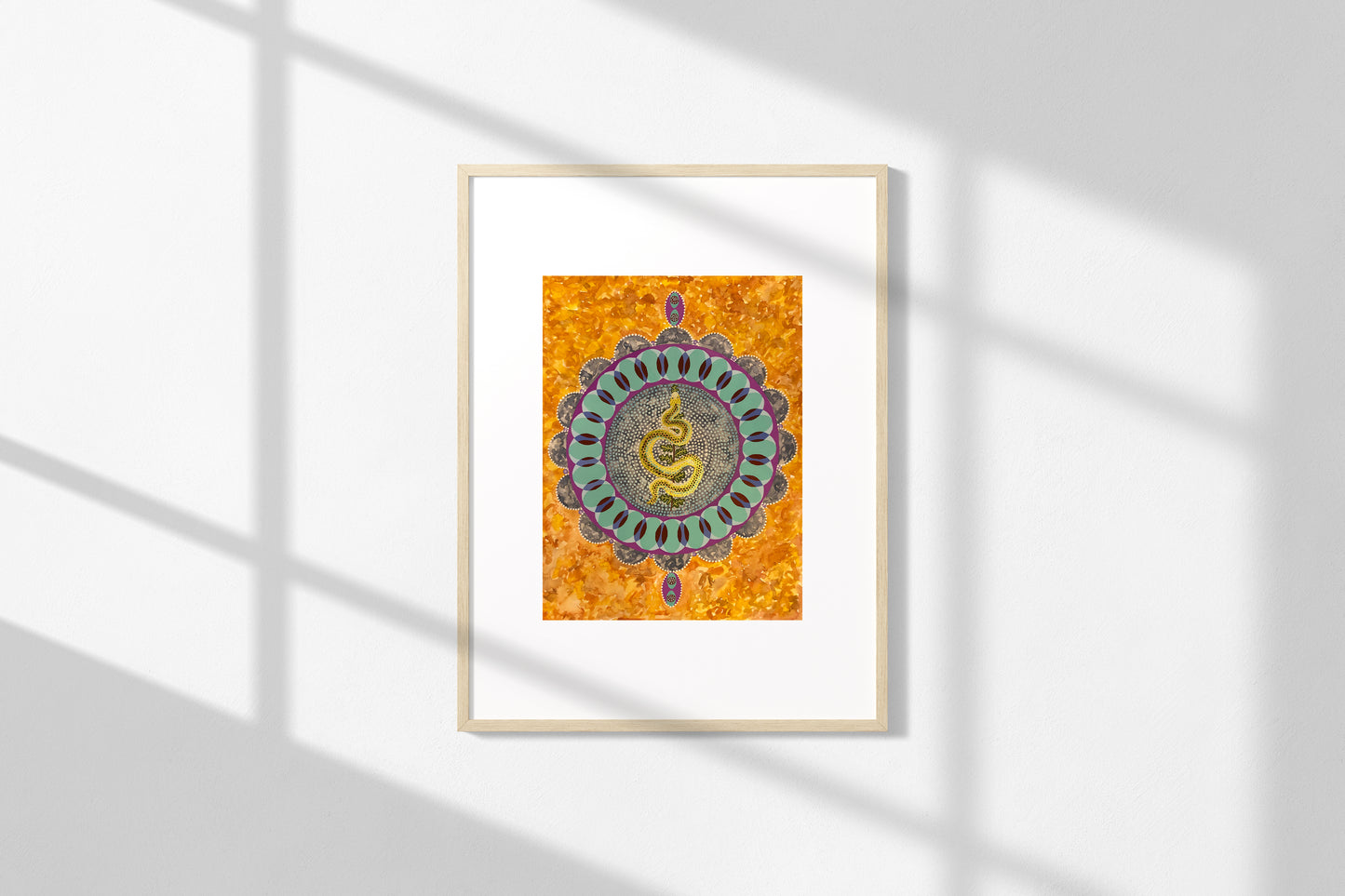 "Rod of Asclepius Mandala" giclée print